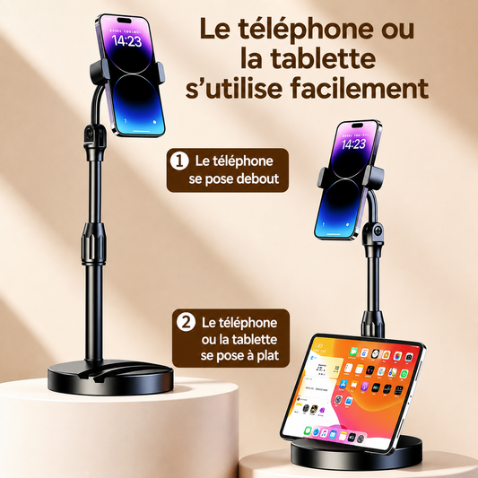 Support Bureau 2en1 Téléphone & Tablette